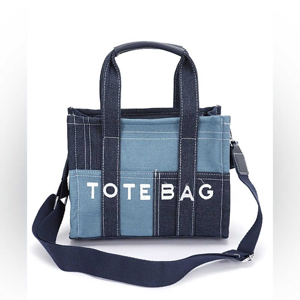 Mixed Denim Tote Bag